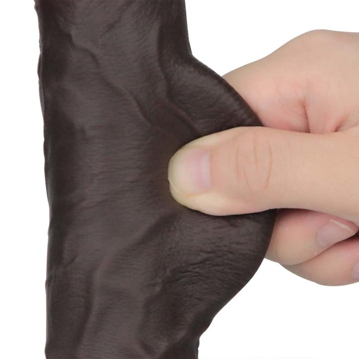 Realistyczne dildo 25,4 cm sliding skin, silikon medyczny dual density