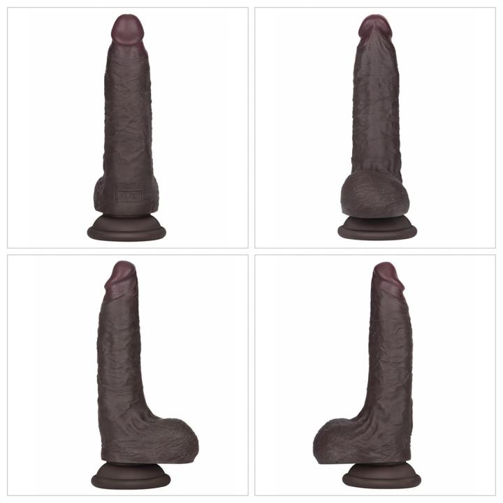Realistyczne dildo 17,8 cm dual density z silikonu medycznego czarne