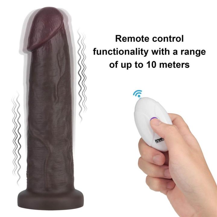 Realistyczny wibrujący dildo 22,9 cm z pilotem i silikonem medycznym