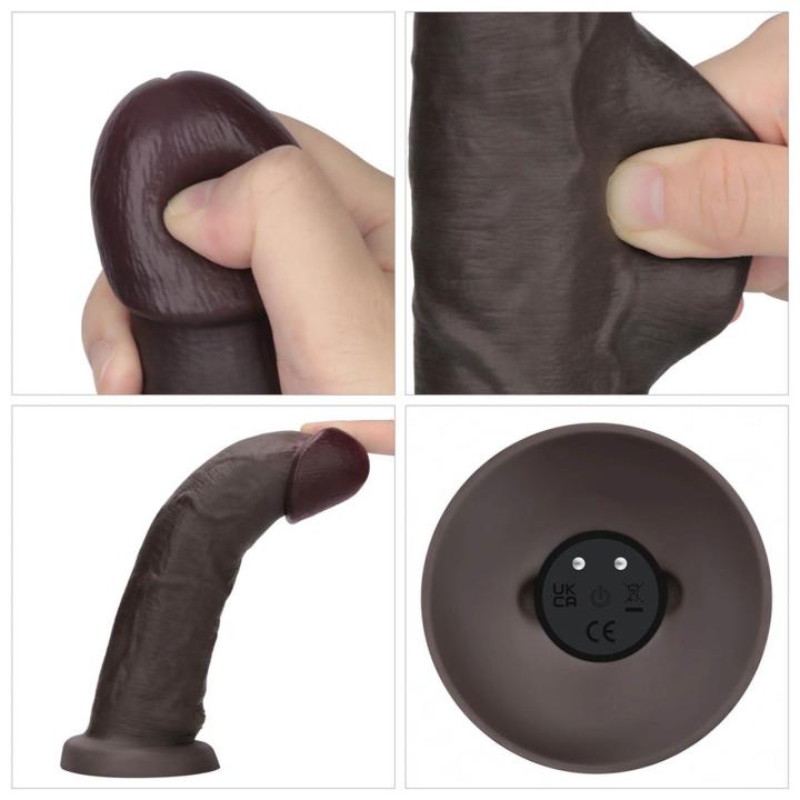 Realistyczny wibrujący dildo 22,9 cm z pilotem i silikonem medycznym