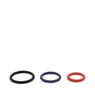 Zestaw trzech pierścieni erekcyjnych dla mężczyzn - różna średnica i kolory