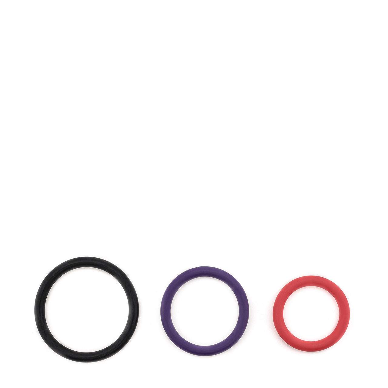 Zestaw trzech pierścieni erekcyjnych dla mężczyzn – różna średnica i kolory
