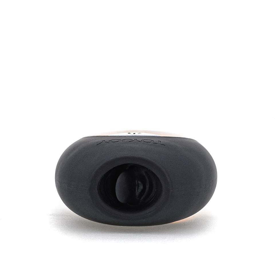 Elegancki czarny masażer łechtaczki imitujący ruch lizania