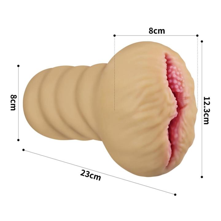 Realistyczny masturbator waginalny 23 cm z teksturowanym tunelem TPE