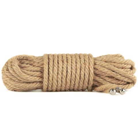 Lina konopna do bondage 10 m 6 mm – rustykalna, naturalna