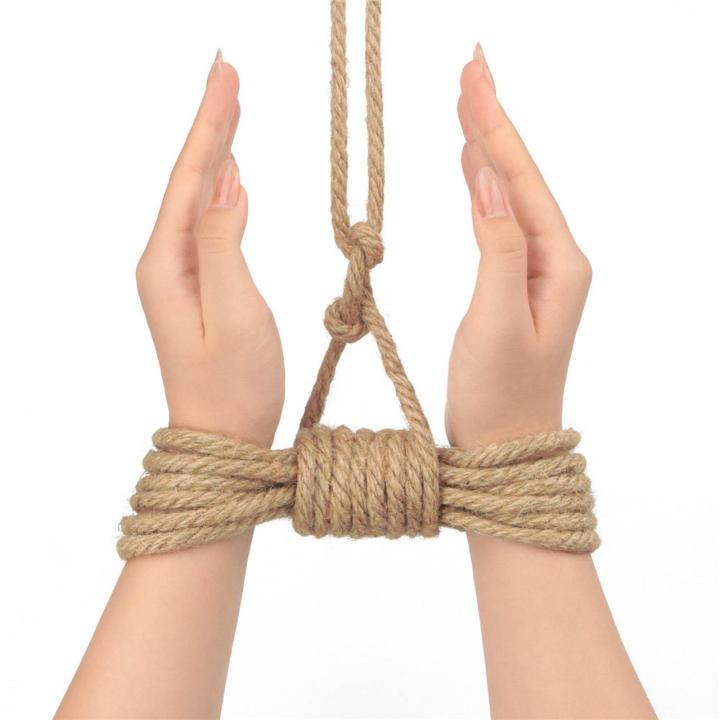Lina konopna do bondage 10 m 6 mm – rustykalna, naturalna