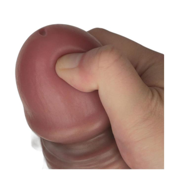 Strap-on cielisty 22,8 cm z pustym dildo i silikonowym prętem XS/S/M
