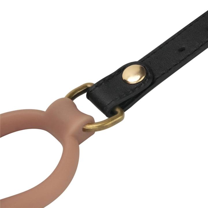 Cielisty strap-on z pustym dildo 22,8 cm i silikonowym prętem L/XL/2XL