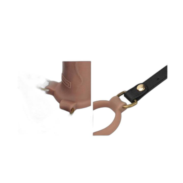 Cielisty zestaw strap-on 25,4 cm z pustym dildo i silikonowym prętem