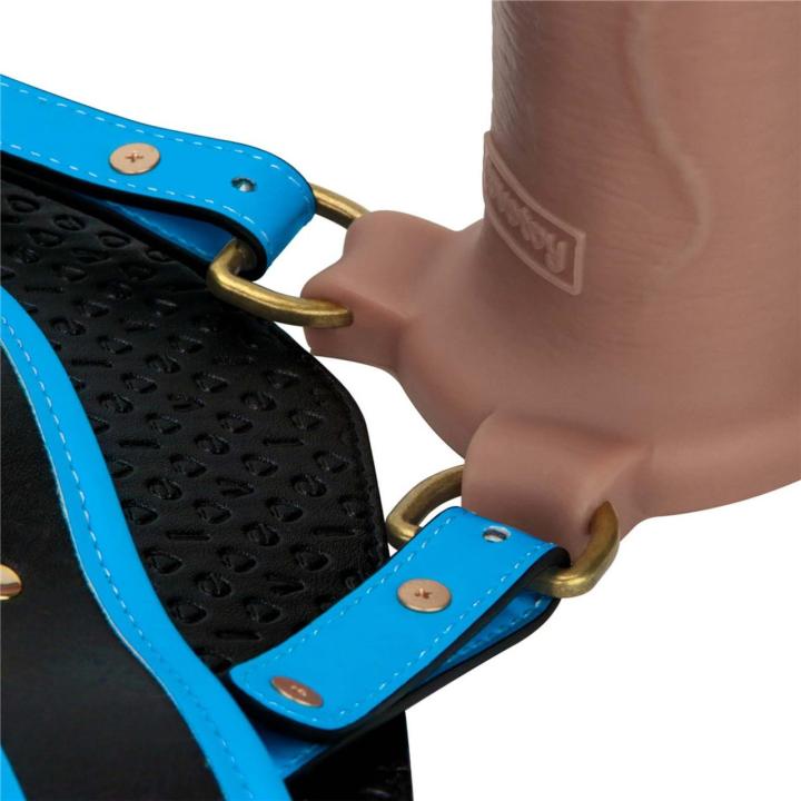 Strap-on cielisty z pustym dildo 25,4 cm i silikonowym prętem L/XL/2XL