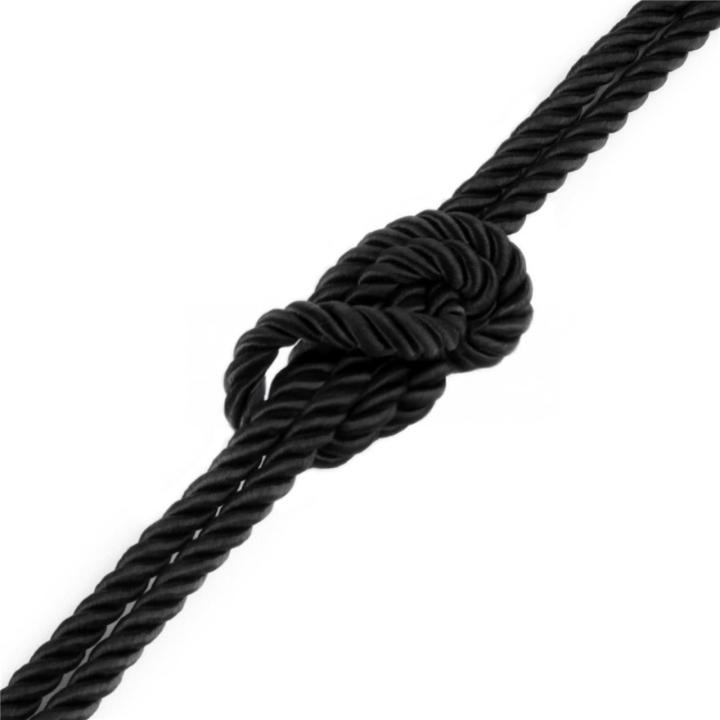 Czarna lina bondage 10 m 6 mm z jedwabistym wykończeniem