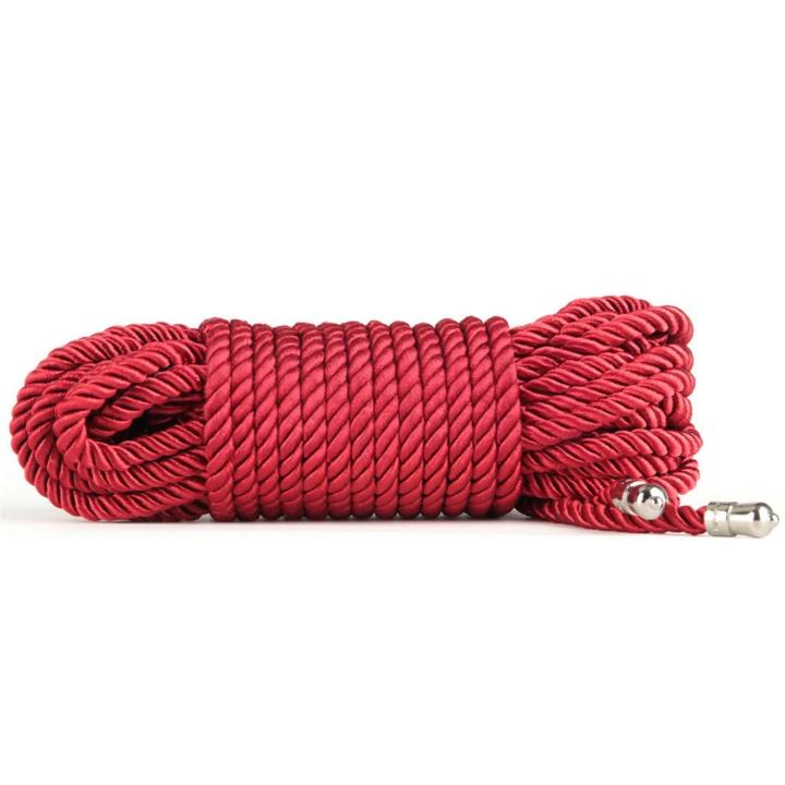 Czerwony sznur do bondage 10 m 6 mm – jedwabisty i miękki