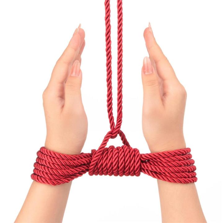 Czerwony sznur do bondage 10 m 6 mm – jedwabisty i miękki