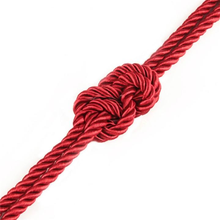 Czerwony sznur do bondage 10 m 6 mm – jedwabisty i miękki