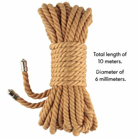 Sznur do bondage 10 m 6 mm kurkuma – miękki i wytrzymały