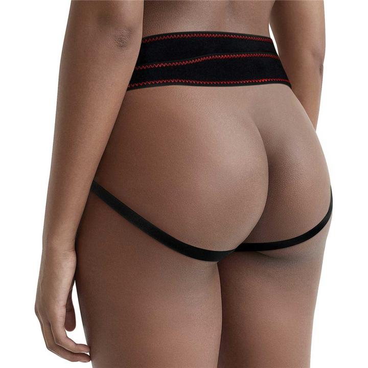 Zestaw strap-on bez wibracji czarny – realistyczne dildo 21,5 cm i uprząż regulowana