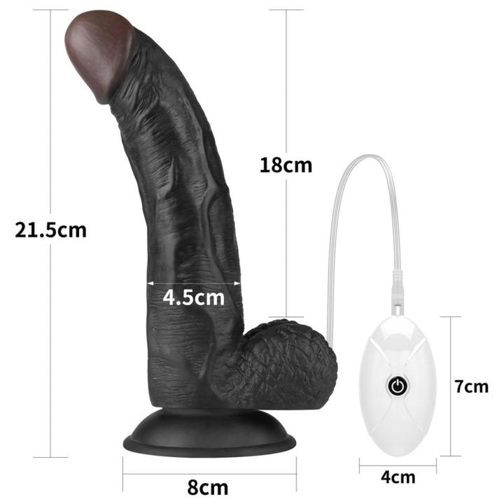 Czarny strap-on z wibracjami 10 trybów i regulowaną uprzężą