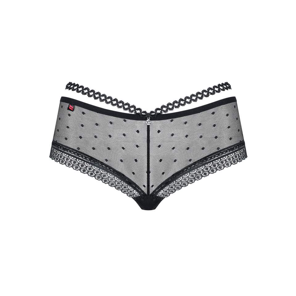 Czarne szorty Obsessive 876-SHO-1 w stylu pin up 