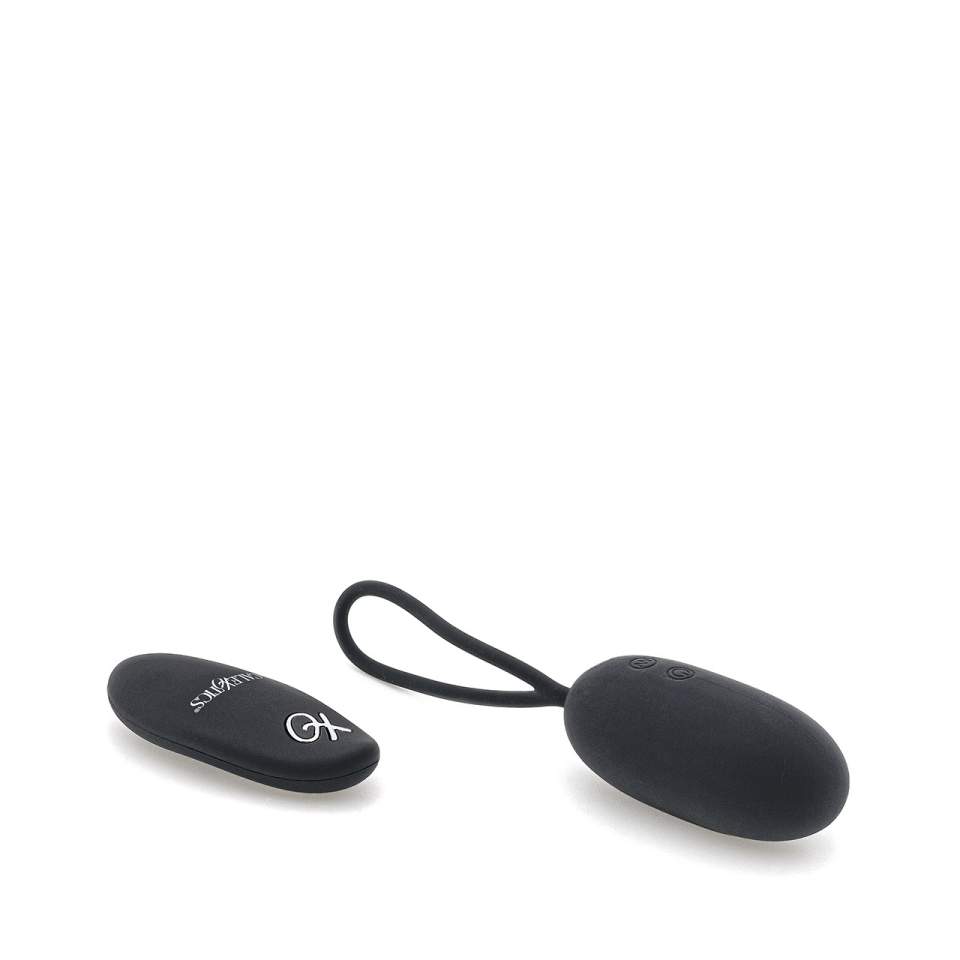 Czarne jajko wibrujące z pilotem