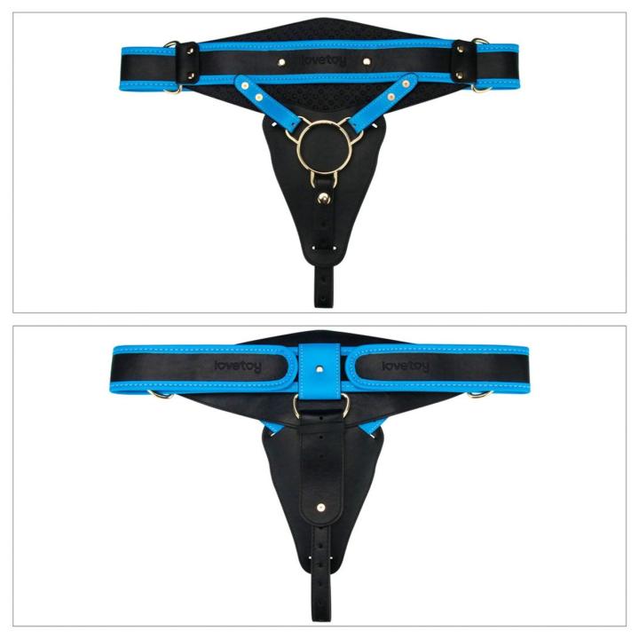 Wibrujący strap-on z uprzężą 21,6 cm L/XL/2XL - zestaw dla par