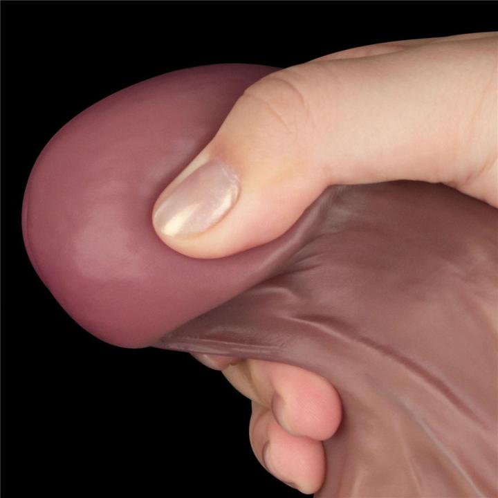Realistyczne dildo XXL 36,8 cm cieliste z przyssawką i giętkim rdzeniem