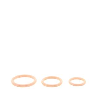 Zestaw trzech cielistych pierścieni erekcyjnych - średnica do 4,5 cm