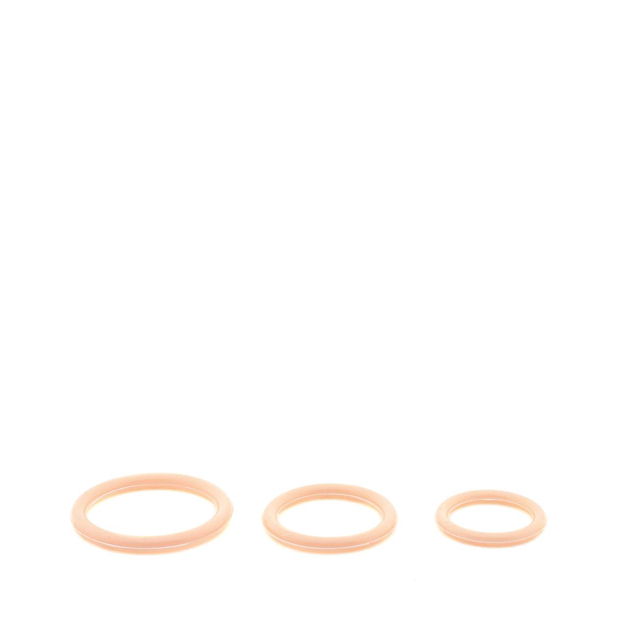 Zestaw trzech cielistych pierścieni erekcyjnych – średnica do 4,5 cm