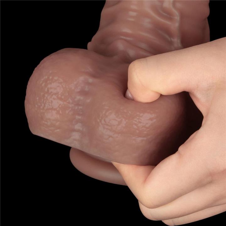 Realistyczne dildo XXL 40,6 cm z przyssawką i giętkim rdzeniem
