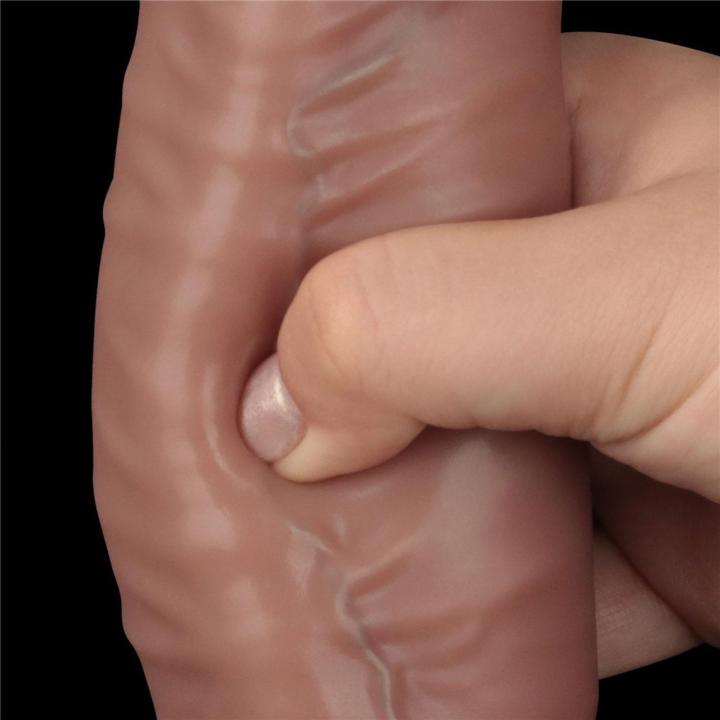 Realistyczne dildo XXL 40,6 cm z przyssawką i giętkim rdzeniem