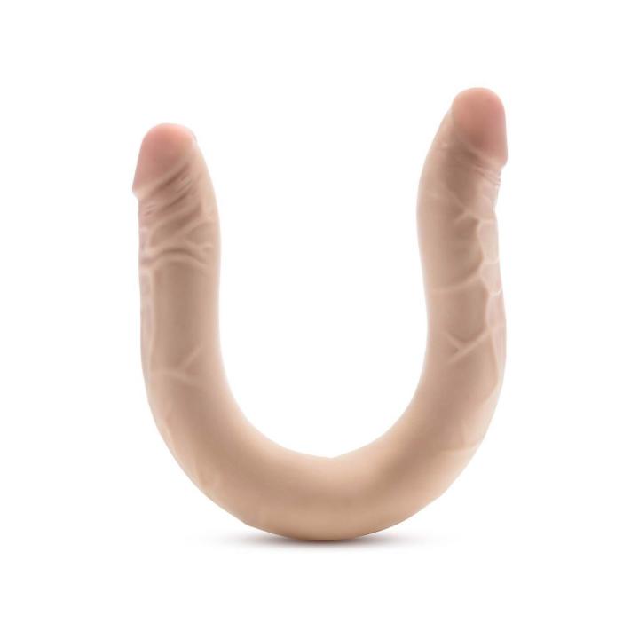 Podwójne dildo 41,9 cm z elastycznym trzonem, beżowe TPE