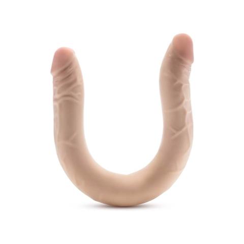 Podwójne dildo 41,9 cm z elastycznym trzonem, beżowe TPE