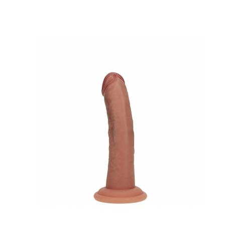 Realistyczne dildo dual density z przyssawką 15,5 cm cieliste