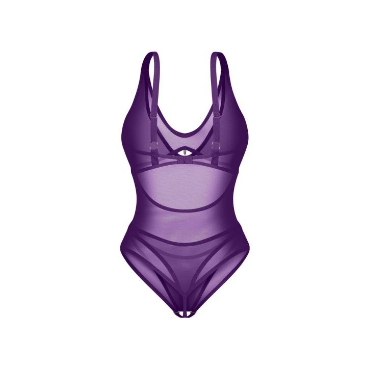 Obsessive Vibres body otwarte fioletowe– z regulacją | Loris.pl