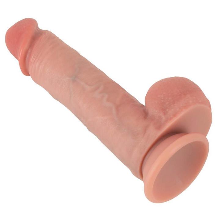 Realistyczne dildo z ruchomą skórą i przyssawką 25,5 cm