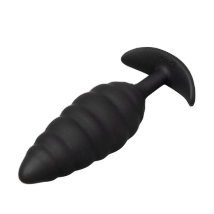 Duży wibrujący plug analny spiralny 15,4 cm czarny | 4,5 cm | IPX7
