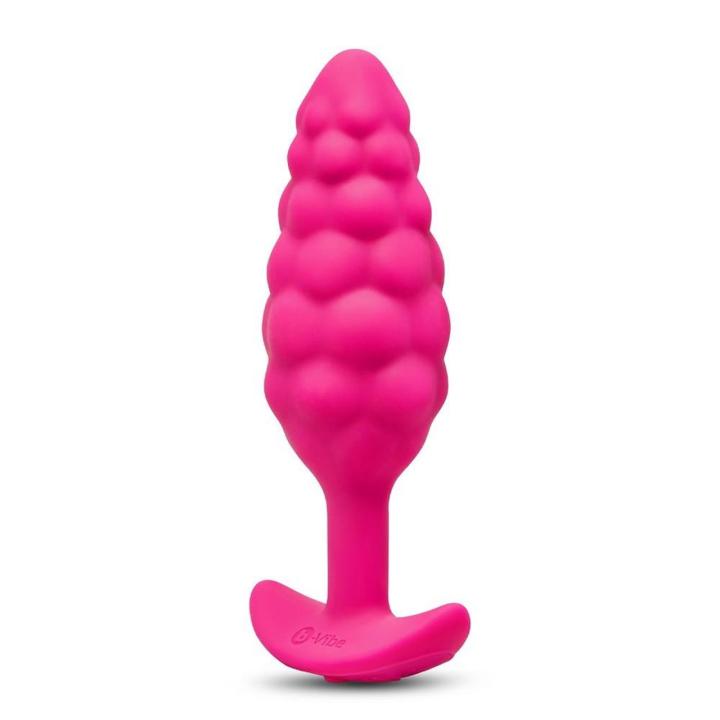 Wibrujący korek analny z wypustkami różowy 12 cm | 4 prędkości, IPX7, USB