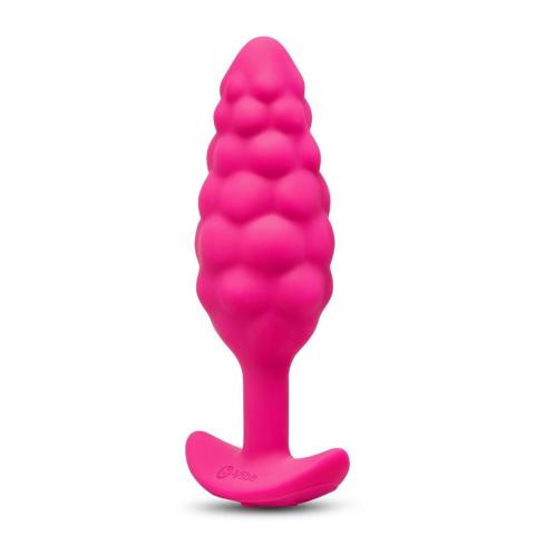 Wibrujący korek analny z wypustkami różowy 12 cm | 4 prędkości, IPX7, USB