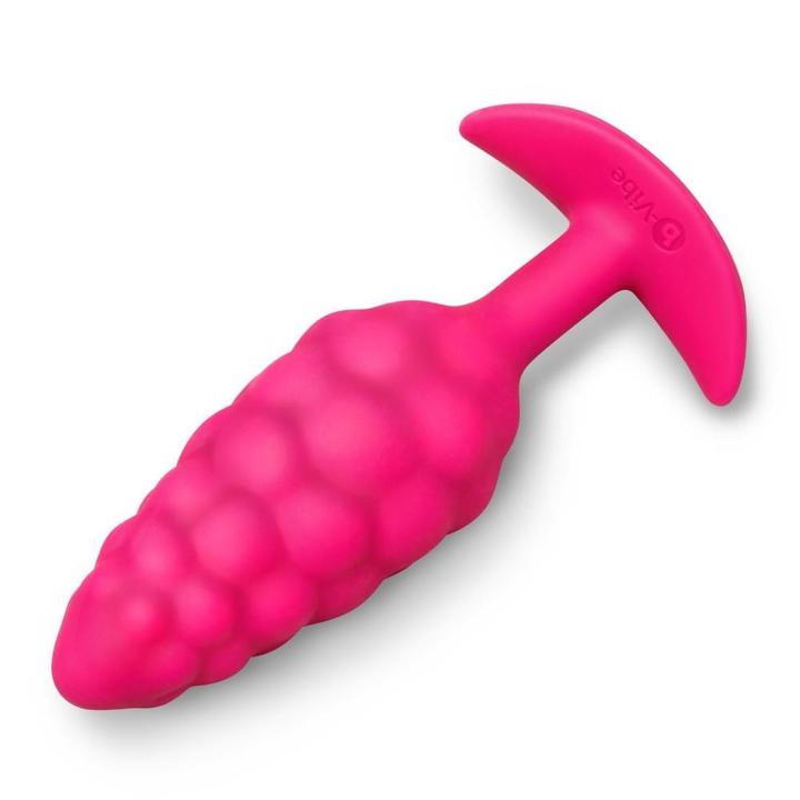 Wibrujący korek analny z wypustkami różowy 12 cm | 4 prędkości, IPX7, USB