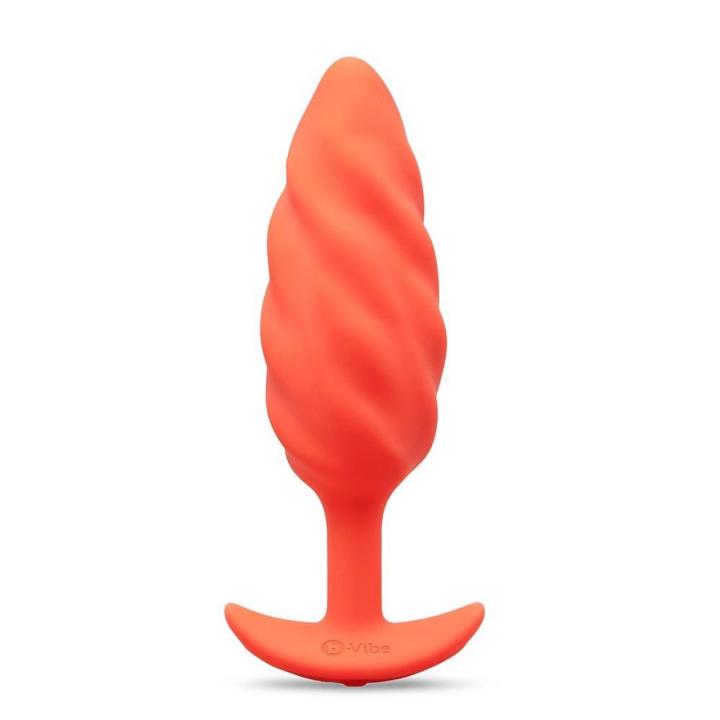 Wibrujący korek analny z teksturą 13,4 cm pomarańczowy | 4 prędkości i 6 trybów