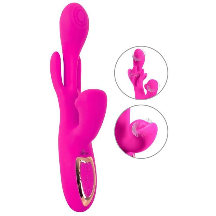 Wibrator króliczek z ruchomymi ramionami i 3 silnikami 23,7 cm
