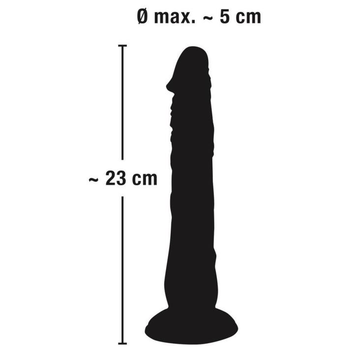 Realistyczne dildo z przyssawką 18 cm PVC