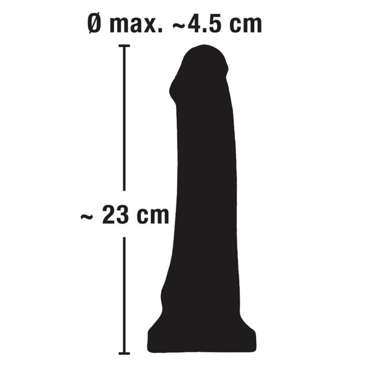 Realistyczne dildo z przyssawką 23 cm wygięte do punktu g