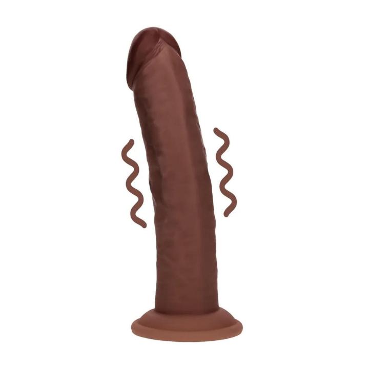 Realistyczne wibrujące dildo z przyssawką 20,3 cm – dual density silikon