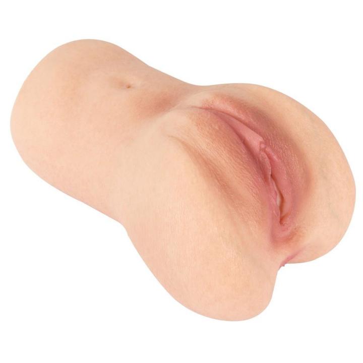 Realistyczny masturbator wagina i odbyt 17,5 cm z efektem ssania