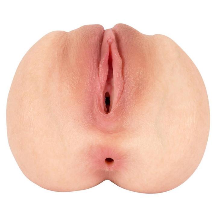 Realistyczny masturbator wagina i odbyt 17,5 cm z efektem ssania