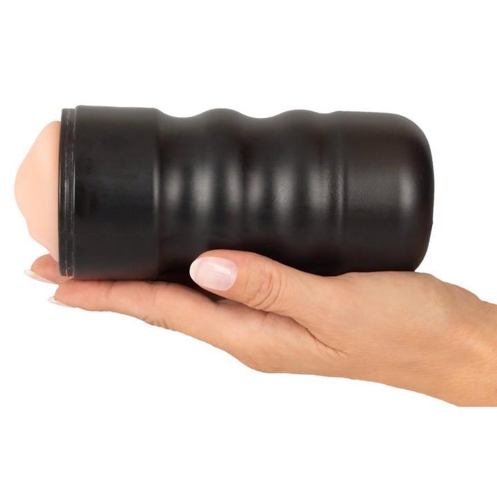 Masturbator oralny z pokrywką i wyjmowaną tuleją 16,8 cm