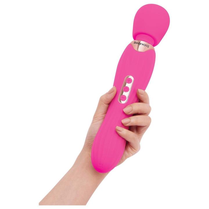 Masażer wand różowy 29,8 cm, głębokie wibracje, 5 trybów i 7 poziomów