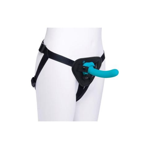 Regulowana uprząż strap-on z dildo 15 cm, przyssawką i 3 O-ringami