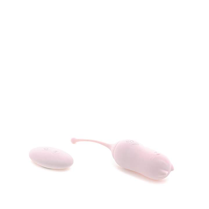 Różowe silikonowe jajeczko wibrujące z pilotem bezprzewodowym