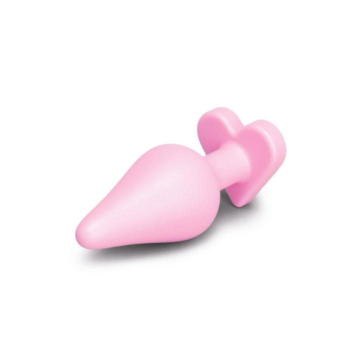 Silikonowy korek analny serce 8 cm – wodoodporny, dla początkujących